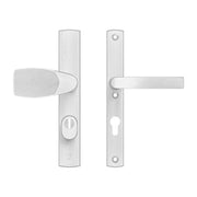 AXA | Veiligheidsbeslag Curve Plus smal kruk Wing+Blok PC72 anti-kerntrek | Aluminium naturel