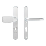 AXA | Veiligheidsbeslag Oval Plus smal kruk Wing+U PC72 anti-kerntrek | Aluminium naturel