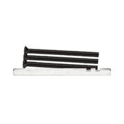 AXA verlengset krukstift 8x130 mm met boutenset M6x80 zwart vooraanzicht