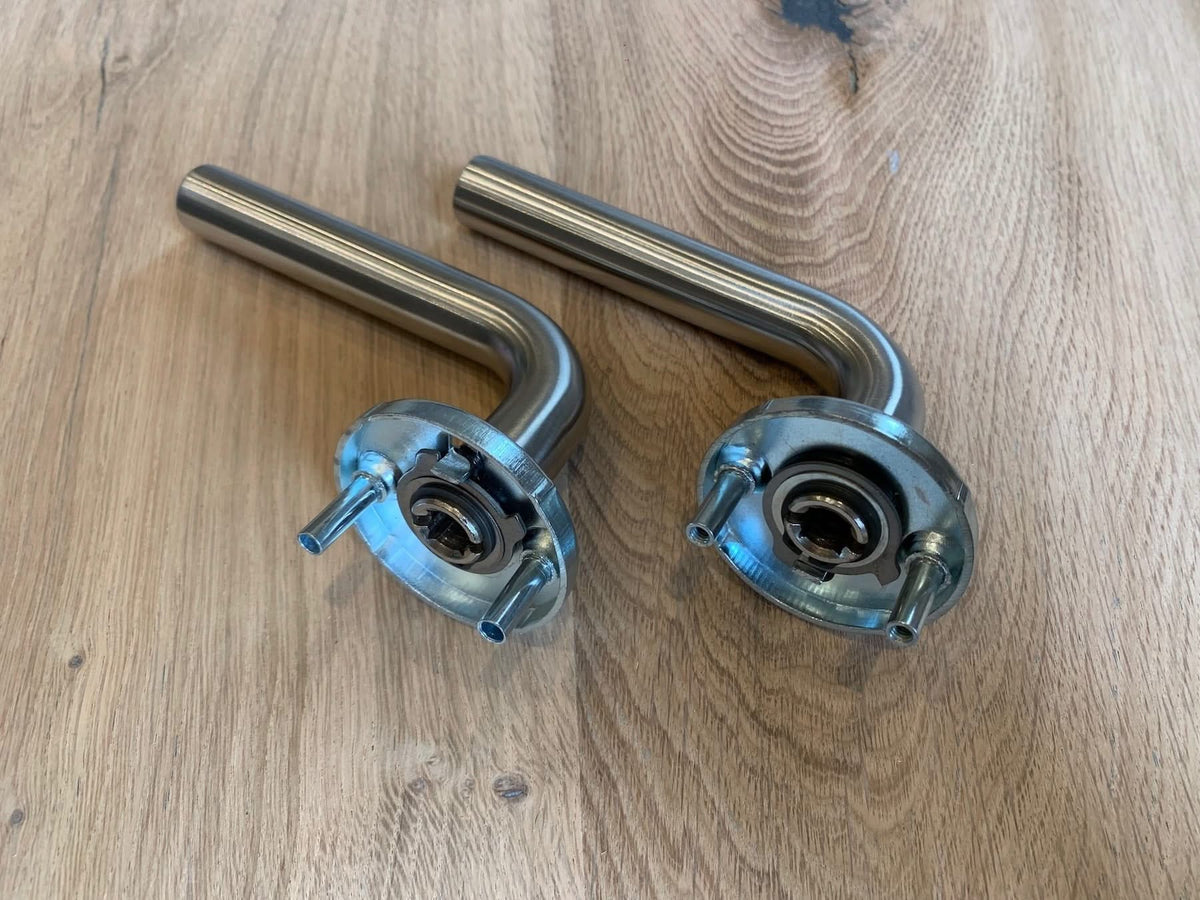 Hafi Private Line deurkruk model 201 rond RVS geborsteld – detailfoto