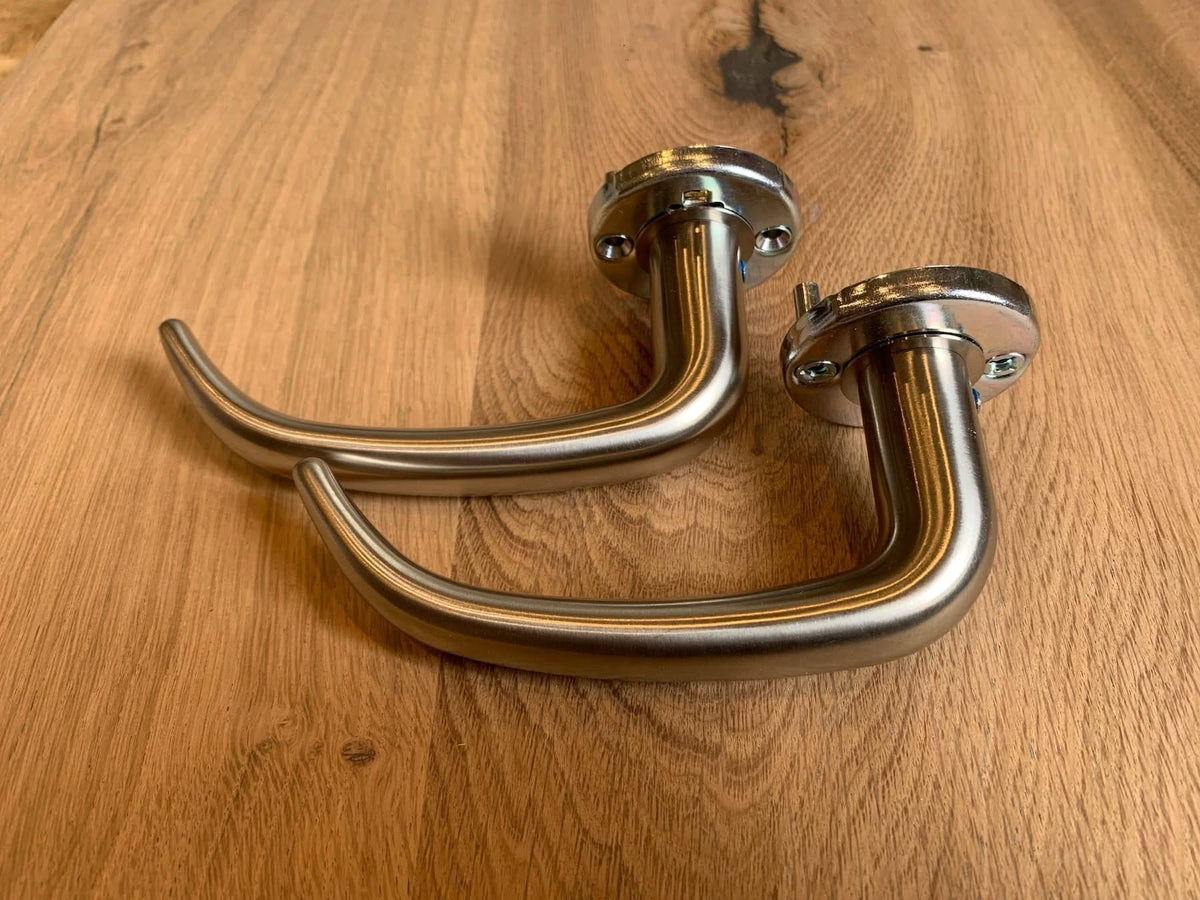 Hafi Private Line deurkruk model 299 rond RVS geborsteld - detail