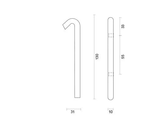 HDD Pro huisnummer 1 messing gepolijst rond 130 mm – detail