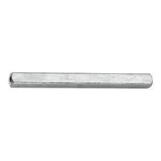 Intersteel krukstift 7x7 mm zilverkleurig metaal, beide zijden hol, vooraanzicht