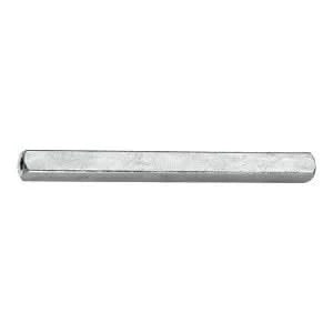 Intersteel krukstift 7x7 mm zilverkleurig metaal, beide zijden hol, vooraanzicht