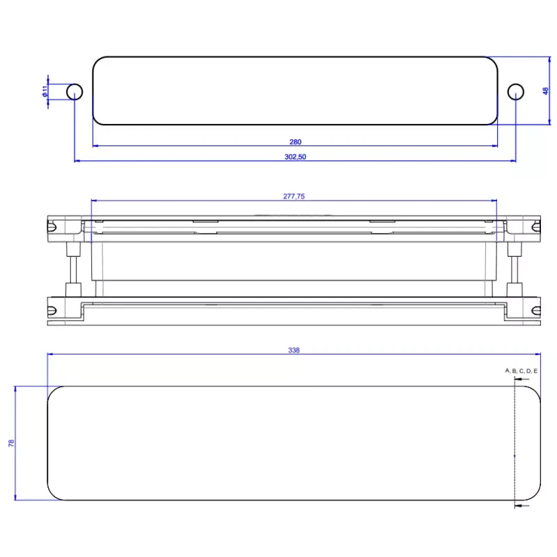 Homebox brievenbus geanodiseerd aluminium / zwart RAL 9005 – binnenzijde