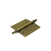 Dulimex DX vaaskopscharnier 76x76 mm gebronst messing – vooraanzicht