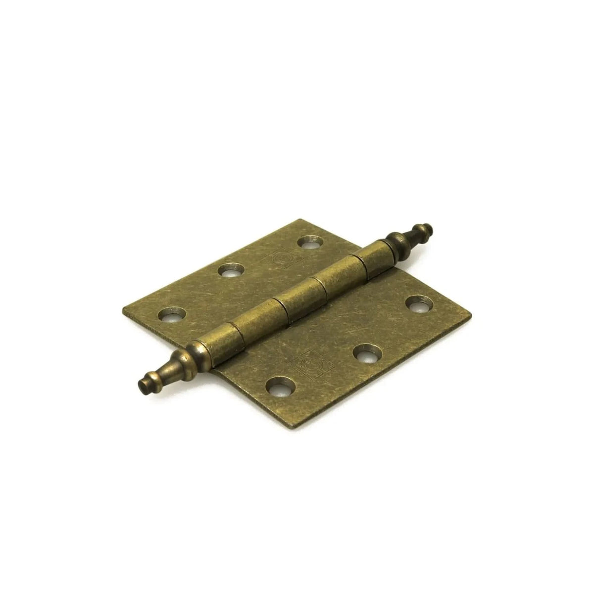 Dulimex DX vaaskopscharnier 76x76 mm gebronst messing – vooraanzicht