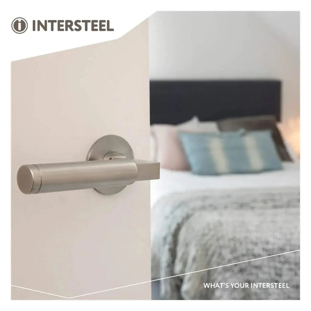 Deurkruk Bau-Stil ronde magneet-rozet RVS - detailaanzicht kruk