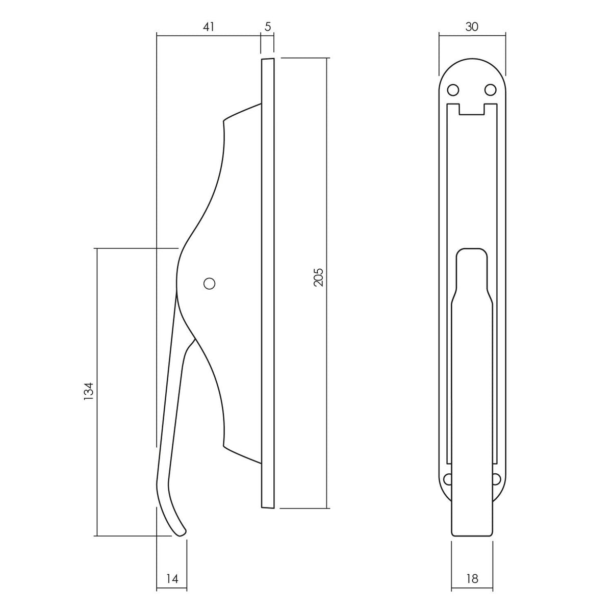 Intersteel pomp-espagnolet messing gelakt – detail