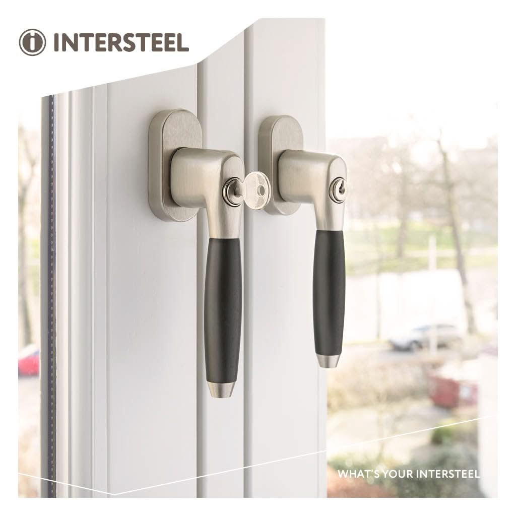 Intersteel raamkruk Ton 400 nikkel mat/ebbenhout detail