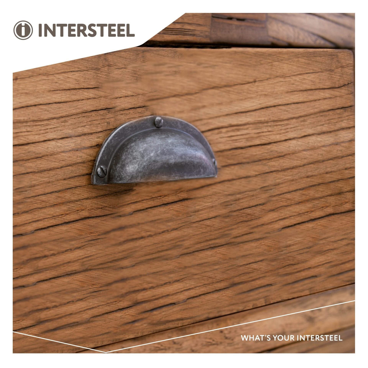Intersteel Komgreep 97mm Oud Grijs – gemonteerd