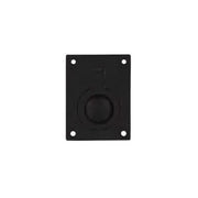 Intersteel luikring 50x39mm mat zwart – vooraanzicht