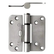 Intersteel glijlagerscharnier 89 x 89 x 3 mm DIN rechts/links rvs geborsteld – vooraanzicht