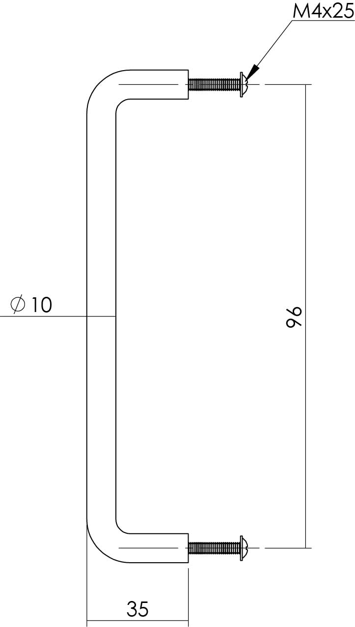 Intersteel meubelgreep RVS geborsteld detail