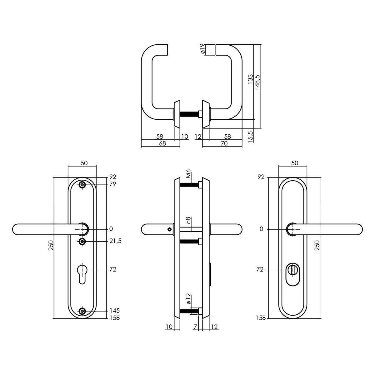 Intersteel veiligheidsbeslag PC72 RVS geborsteld – detailfoto