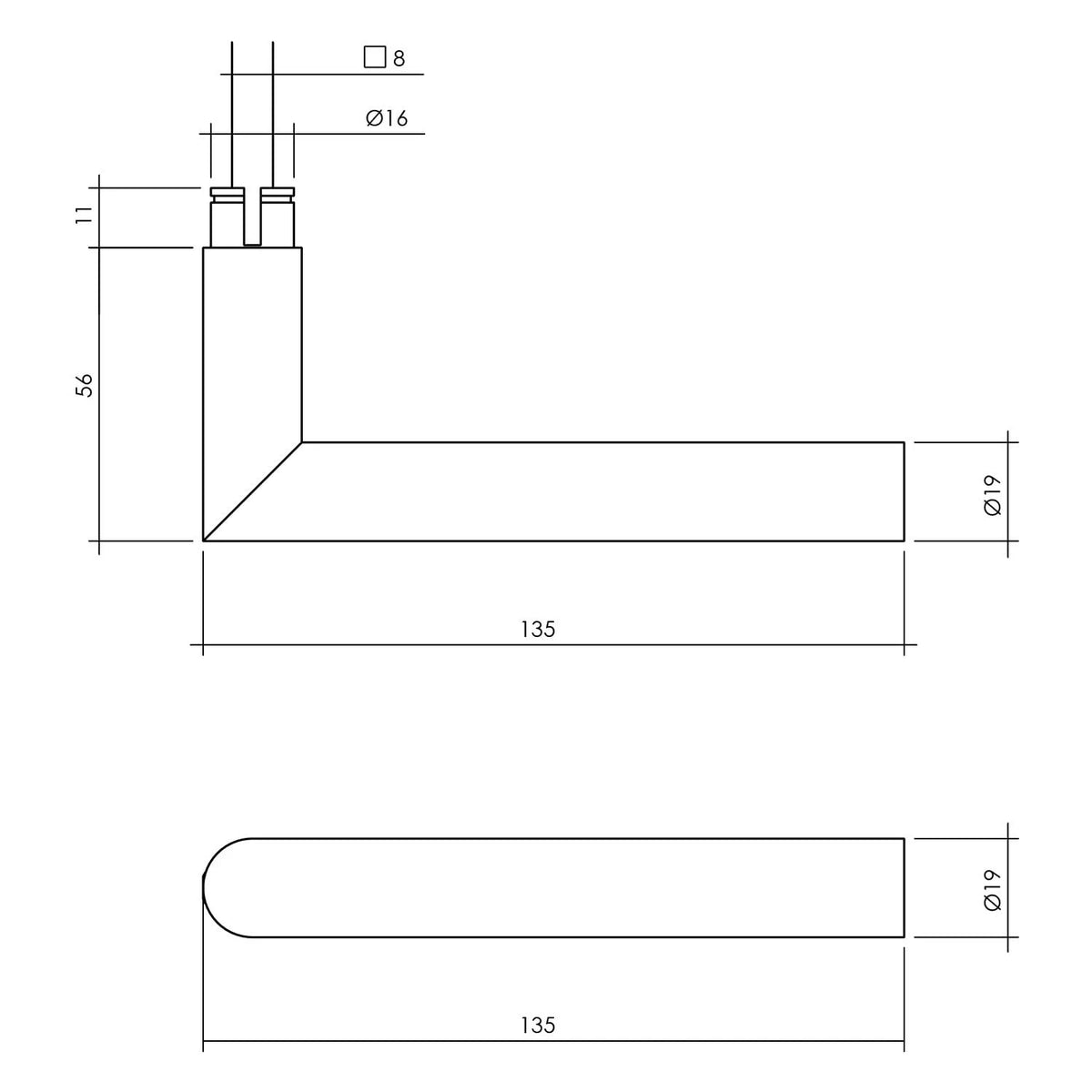 Intersteel voordeurset RVS geborsteld deurkruk op rozet detail