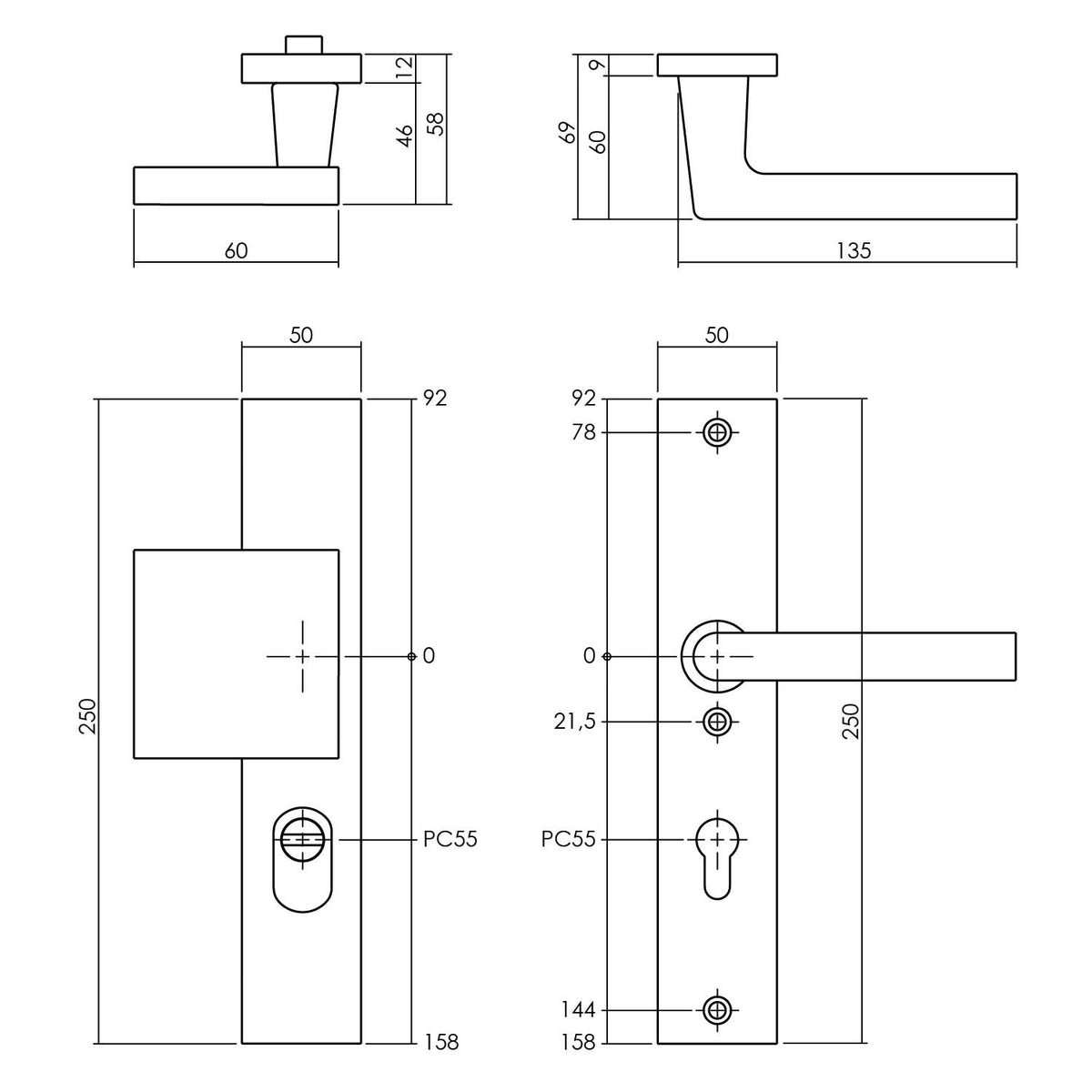 Intersteel veiligheidsbeslag aluminium kerntrekbeveiliging detail