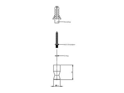 Intersteel handdoekhaakje trapezium rvs geborsteld detail