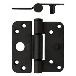 Intersteel glijlagerscharnier 89 x 89 x 3 mm DIN links zwart SKG3 – vooraanzicht