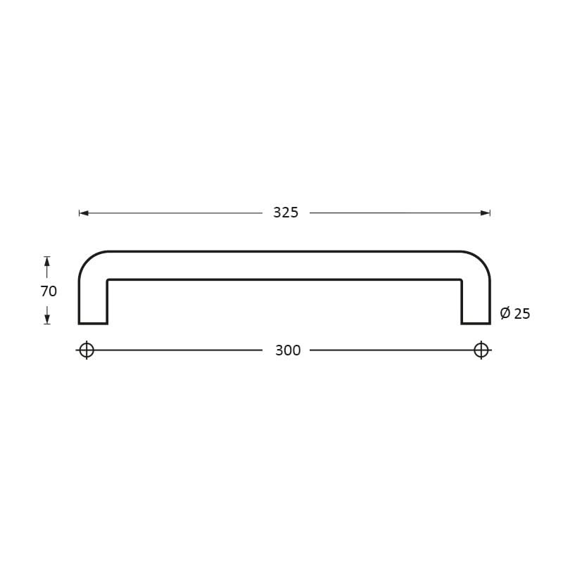 Intersteel deurgrepen U-vorm mat zwart detail