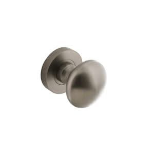 Intersteel knop op rond rozet 52x10mm antraciet grijs - vooraanzicht