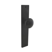 Intersteel knop op rechthoekig schild mat zwart vooraanzicht