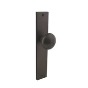 Intersteel knop op rechthoekig schild antraciet grijs – blind – vooraanzicht