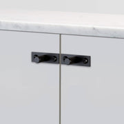 Buster + Punch Linear meubelknop op rozet black – vooraanzicht