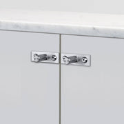 Buster + Punch Linear meubelknop op rozet steel – vooraanzicht