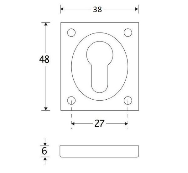 Artitec Mi Satori PC-plaatjes Vierkant messing antiek detail