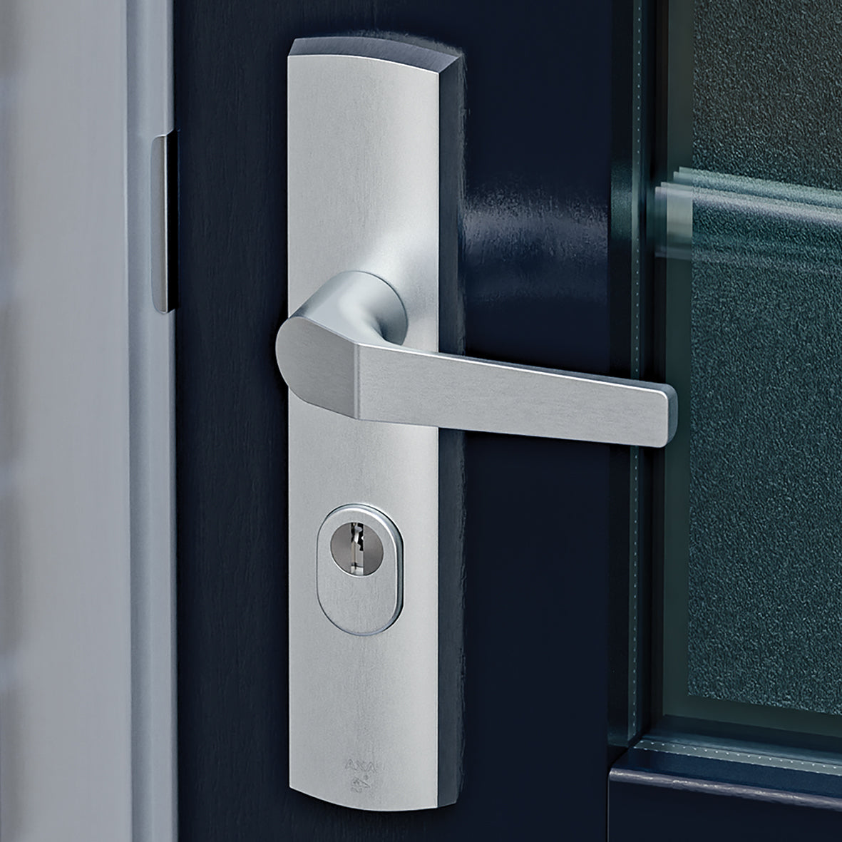 AXA | Veiligheidsbeslag Premium kruk Arrow PC92 anti-kerntrek | Aluminium naturel
