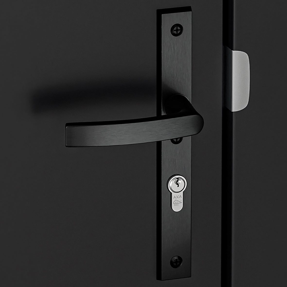 AXA | Veiligheidsbeslag Edge Plus smal Wing-knop+kruk Blok PC92 anti-kerntrek | Zwart