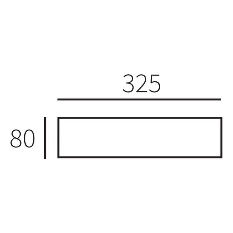 Hardbrass Serafini briefplaat rechthoek RVS 325 x 80 mm &ndash; detail