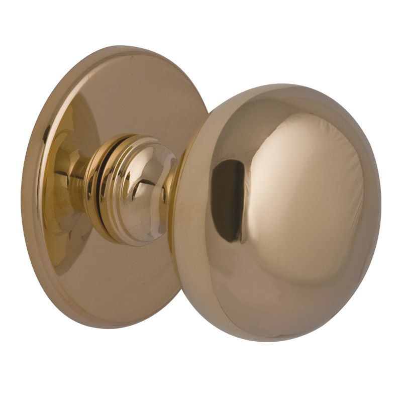 Hardbrass voordeurknop Iris 72 mm PVD messing vooraanzicht