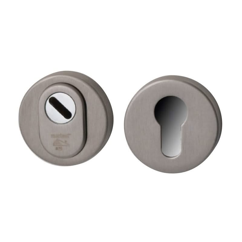 Hardbrass voordeurset rond PVD inox detail 5