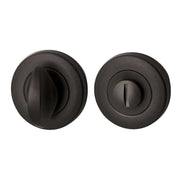Hard Brass toiletgarnituur WC 8mm Artax puur zwart – vooraanzicht
