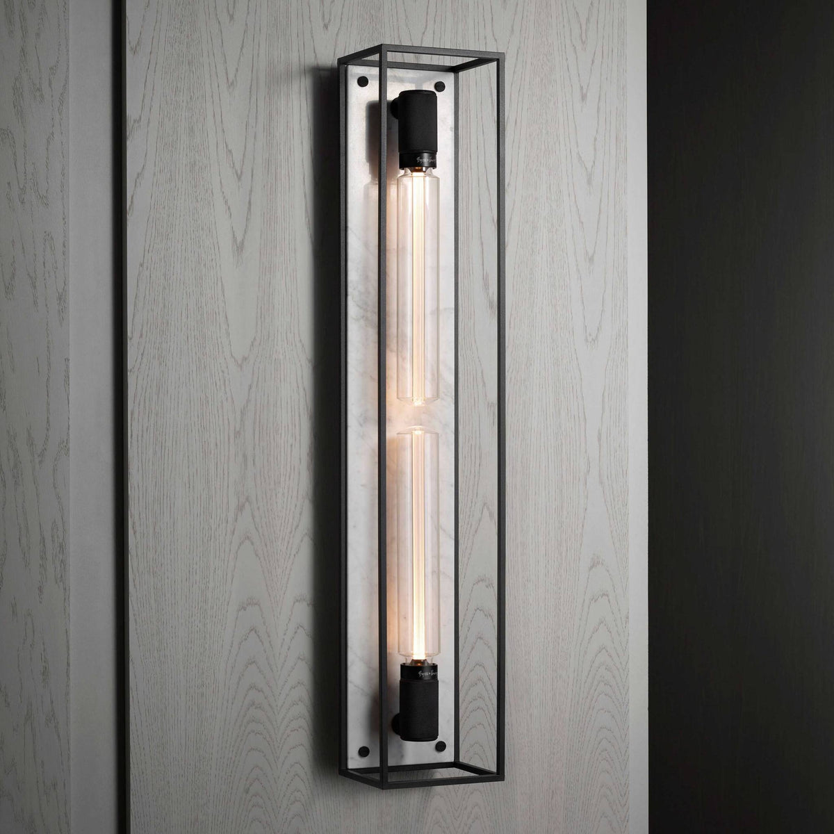 Buster + Punch Caged Wall wandlamp white marble sfeerbeeld