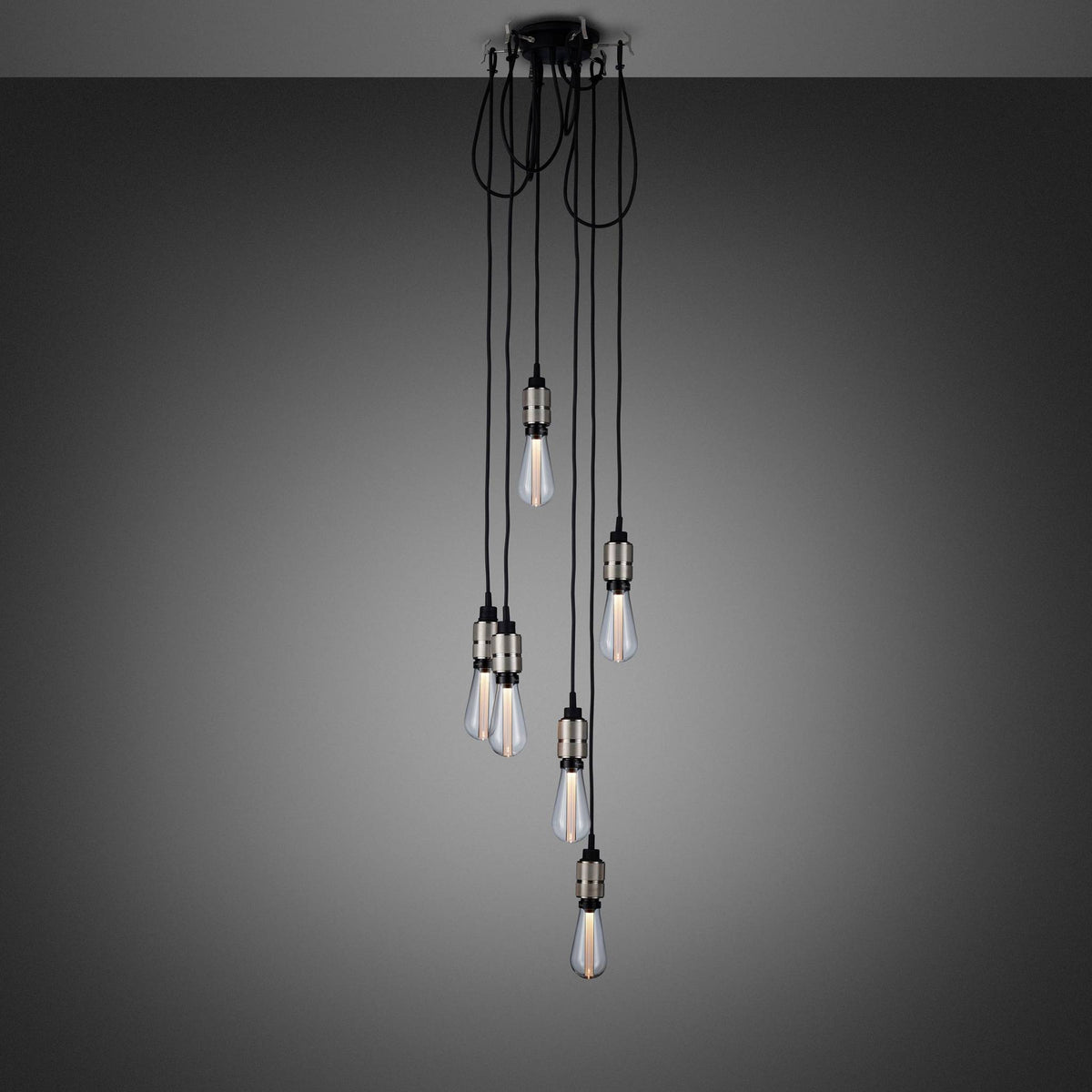 Buster + Punch Hooked 6.0 Nude hanglamp Steel - 2.0 m vooraanzicht