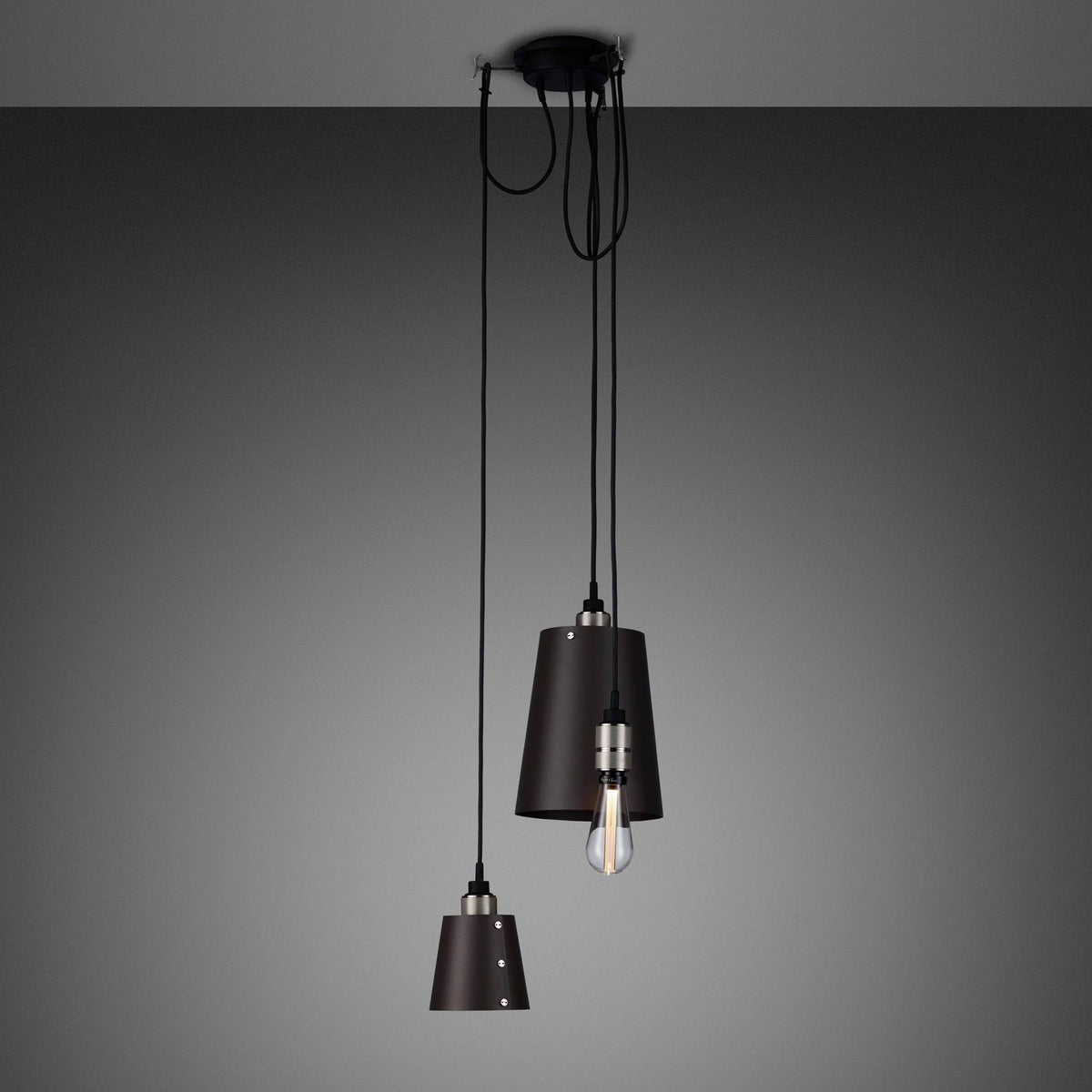 Buster + Punch Hooked 3.0 Mix kroonluchter Steel – vooraanzicht