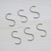 Buster + Punch S-haken set van 6 keukenplank Steel vooraanzicht