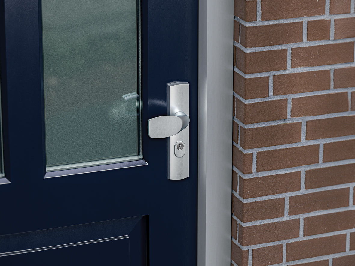 AXA | Veiligheidsbeslag Premium kruk Wing+Flow PC72 anti-kerntrek | Aluminium naturel B