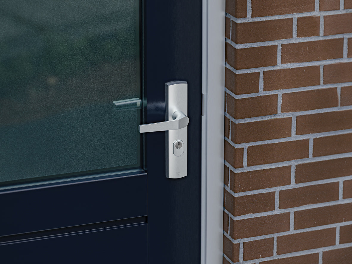 AXA | Veiligheidsbeslag Premium kruk Arrow PC92 anti-kerntrek | Aluminium naturel