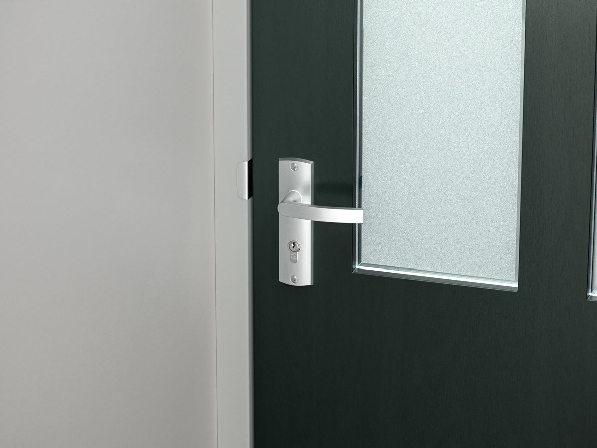 AXA Curve Plus veiligheidsbeslag kort PC55 aluminium naturel - tweede sfeerbeeld detail