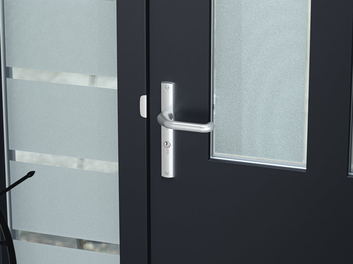 AXA | Veiligheidsbeslag Premium smal kruk Wing+Flow PC72 anti-kerntrek | Aluminium naturel