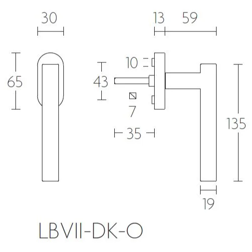 Formani LB7-DK-O draaikiepgarnituur mat zwart detail