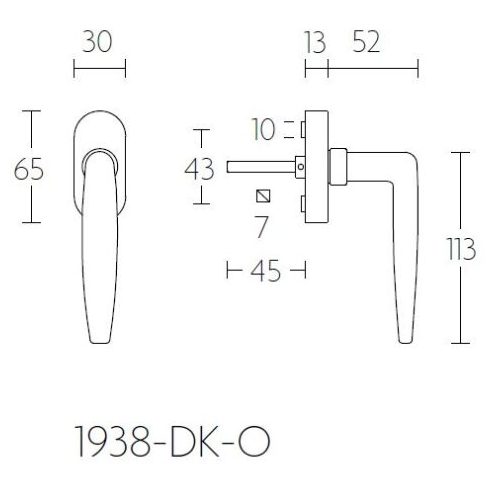 FORMANI 1938-DK-O draaikiepgarnituur mat nikkel detail