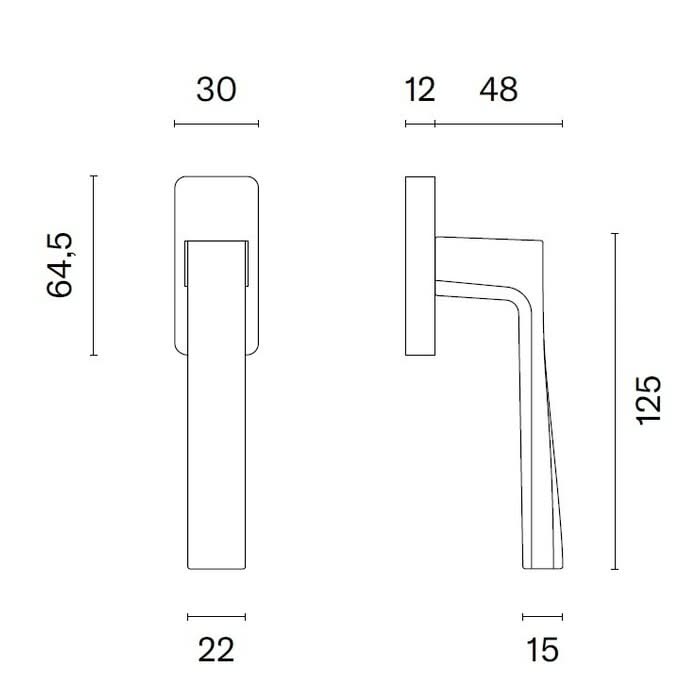 STILE raamkruk Lima Q Mat Chroom detail