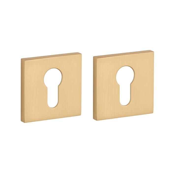 STILE cilinderrozetten Mat Goud 53 x 53 x 7 mm – vooraanzicht