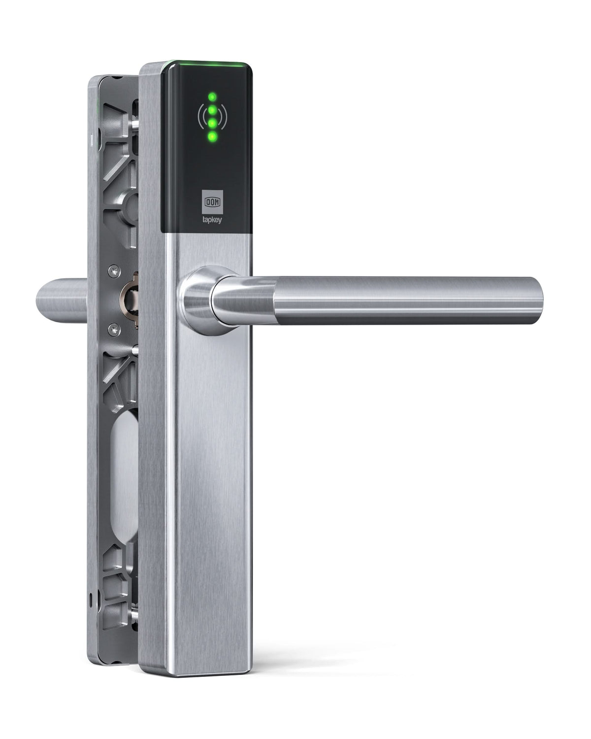 DOM Tapkey Guard S Slimline Blind zilver digitaal beslag – vooraanzicht