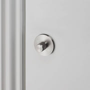 Buster + Punch Cross thumbturn WC-slot in steel, vooraanzicht